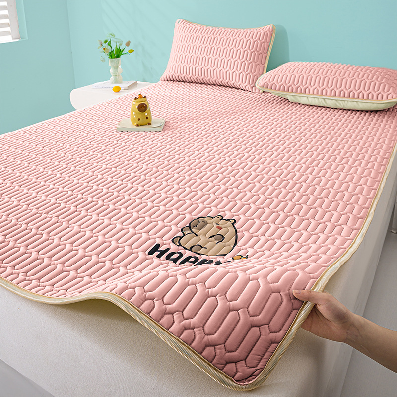 Latekso Ice Silk čiužinio kilimėlis, latekso kiekis 90%+, skalbiamas, spausdintas audinys