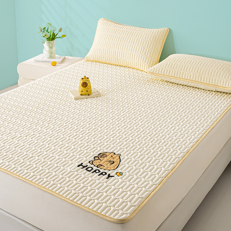 Latekso Ice Silk čiužinio kilimėlis, latekso kiekis 90%+, skalbiamas, spausdintas audinys