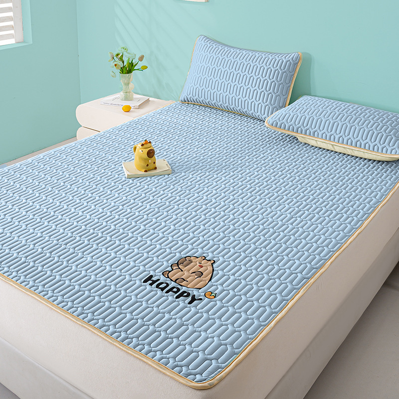 Latekso Ice Silk čiužinio kilimėlis, latekso kiekis 90%+, skalbiamas, spausdintas audinys