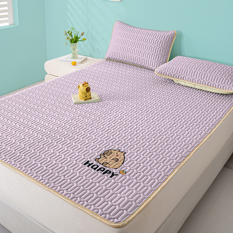 Latekso Ice Silk čiužinio kilimėlis, latekso kiekis 90%+, skalbiamas, spausdintas audinys