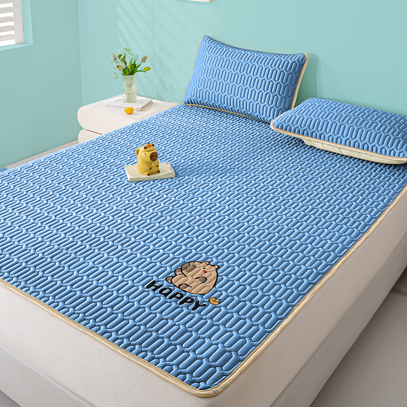 Latekso Ice Silk čiužinio kilimėlis, latekso kiekis 90%+, skalbiamas, spausdintas audinys