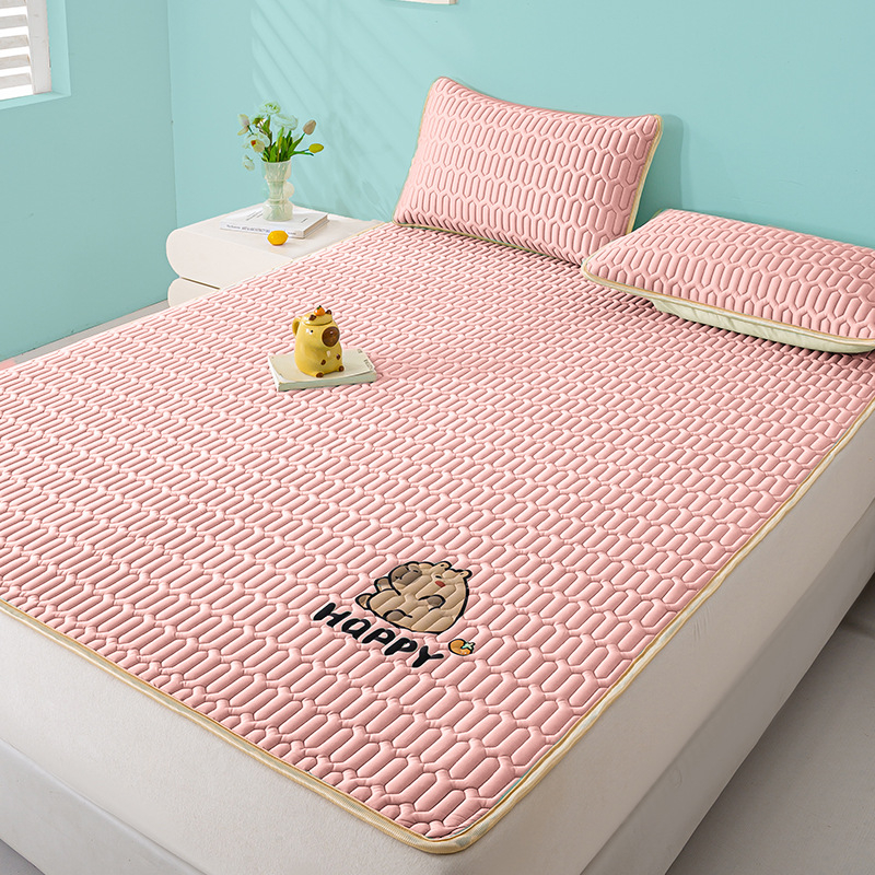 Latekso Ice Silk čiužinio kilimėlis, latekso kiekis 90%+, skalbiamas, spausdintas audinys