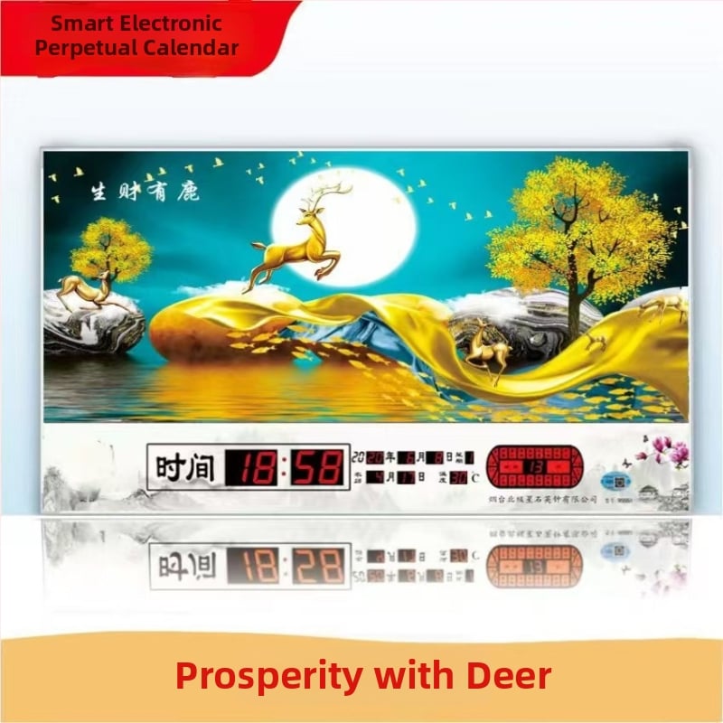 Ρολόι τοίχου με διαρκές ημερολόγιο και LED οθόνη – ηλεκτρονικό, εξωτερική τροφοδοσία, ορθογώνιο μεταλλικό περίβλημα με tempered glass