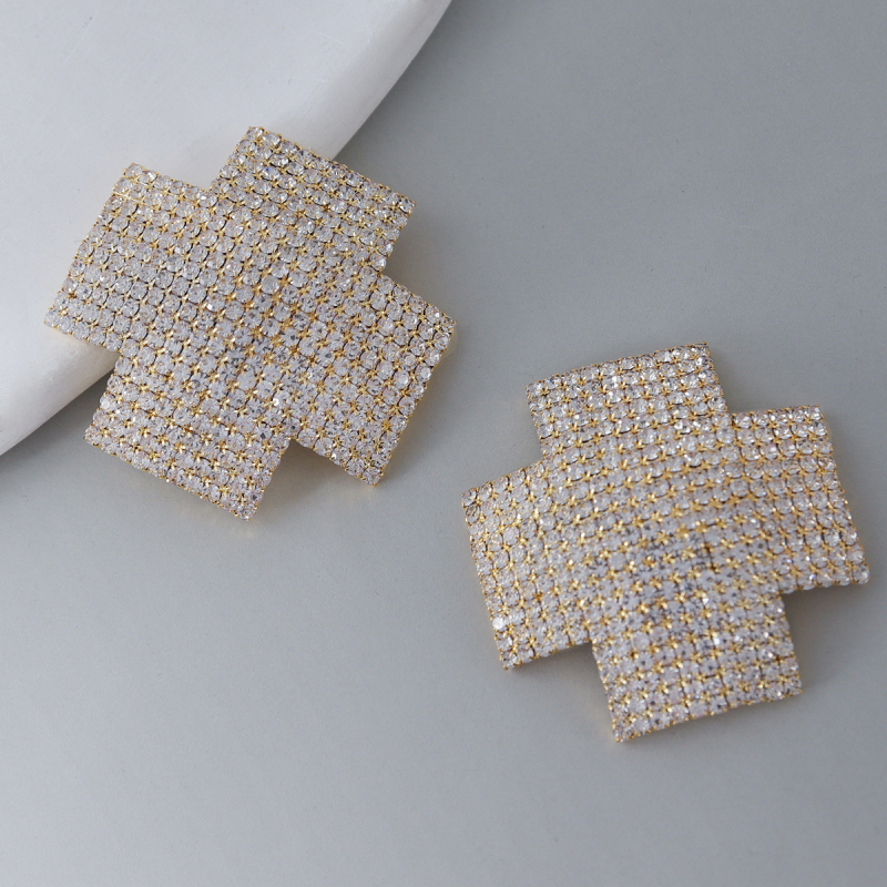 Patch θηλής με στρας, ένθετο από κράμα με τεχνητούς λίθους, μορφή φούντας, ηλεκτροπλατινωμένη επίστρωση