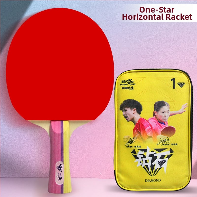 Pisces Diamond Series ρακέτα επιτραπέζιας, λεπίδα Basswood, λάστιχο κατά του κολλήματος, πλευρικός χτύπος, για εκπαίδευση και αγώνες