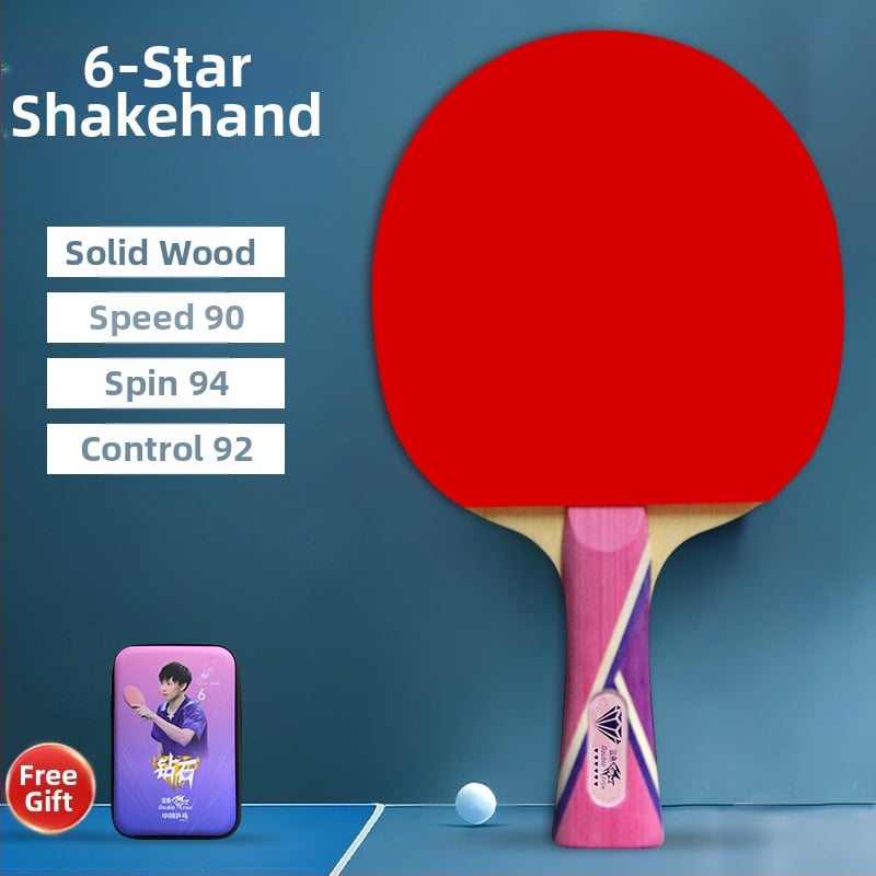 Pisces Diamond Series ρακέτα επιτραπέζιας, λεπίδα Basswood, λάστιχο κατά του κολλήματος, πλευρικός χτύπος, για εκπαίδευση και αγώνες