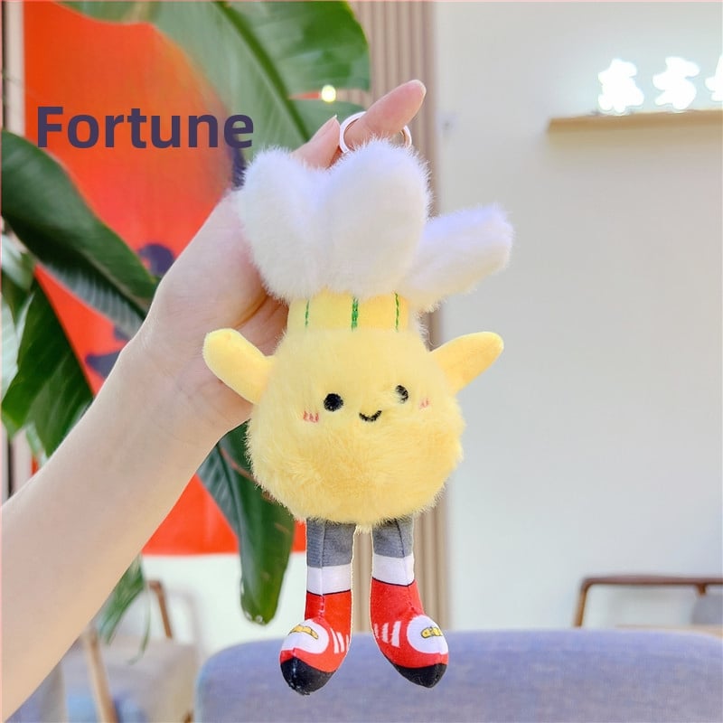 Κούκλα plush για μπρελόκ τσάντας – εξαιρετικά απαλό κοντό βελούδινο ύφασμα, γέμωση PP βάμβακι, επεξεργασία OEM με λογότυπο, κατάλληλη για ηλικίες 14+, μικρό κινούμενο παιχνίδι/μπρελόκ