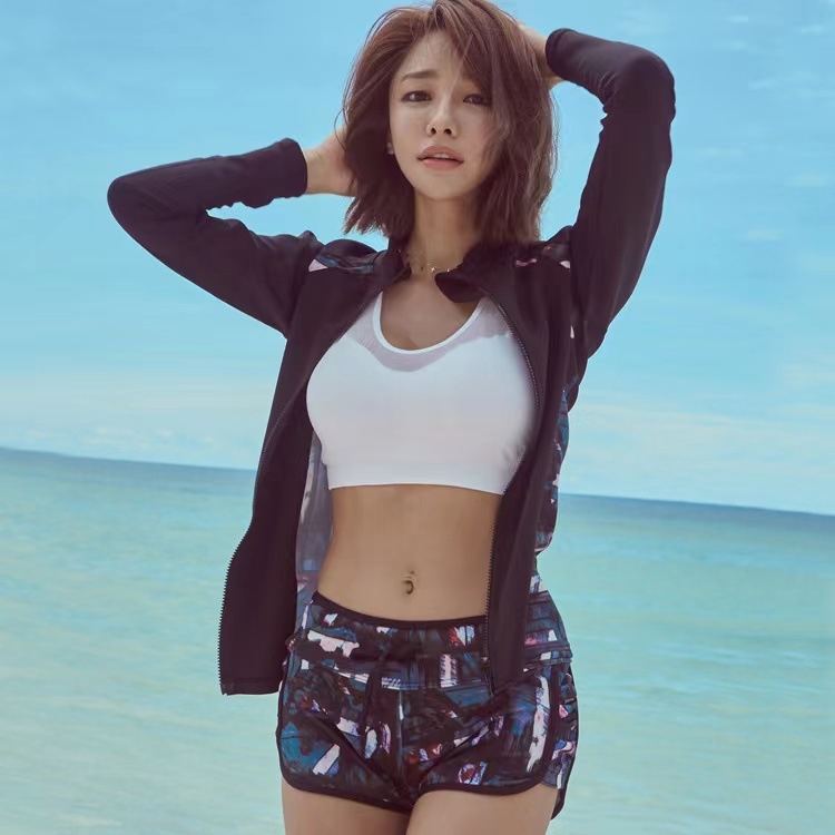 Unisex ilgos rankoves maudymosi kostiumėlis su užtrauktuku, saulės apsauga, vientisas spalvos, aukšta elastinė, tinkamas plaukioti ir banglentininkams