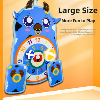 Visklemäng lipilise sihtkolliga pall ja imav tahvel — Qi Xiaonan; materjal: karvane kangas; vanusgrupp: 4–6 aastat