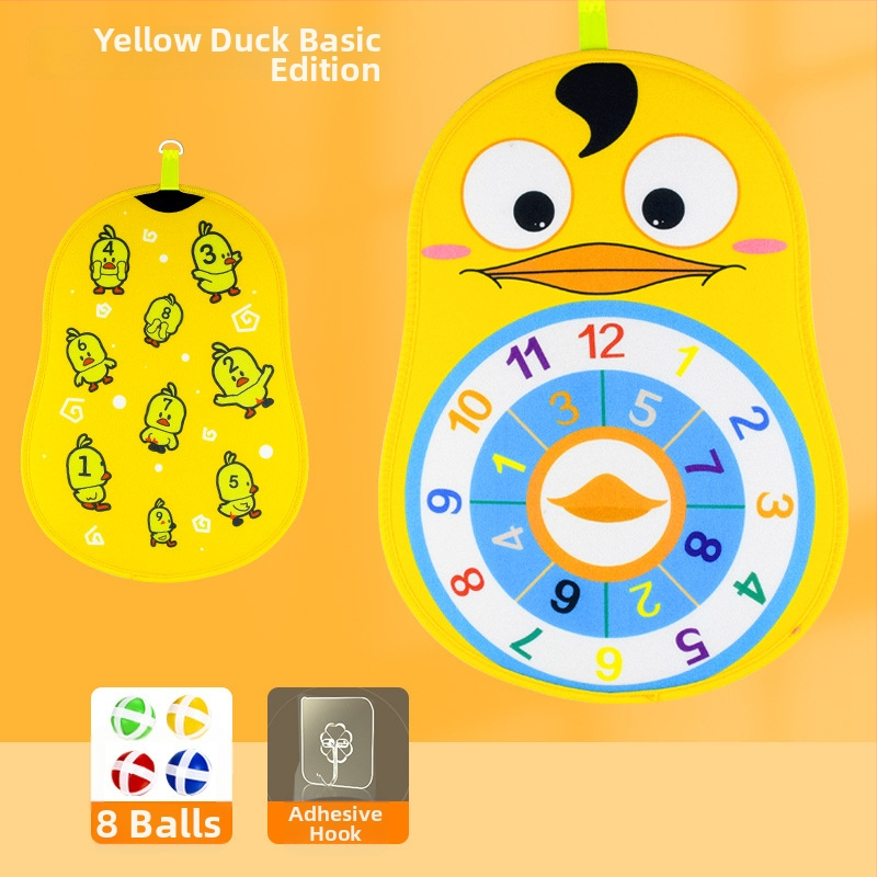 Visklemäng lipilise sihtkolliga pall ja imav tahvel — Qi Xiaonan; materjal: karvane kangas; vanusgrupp: 4–6 aastat