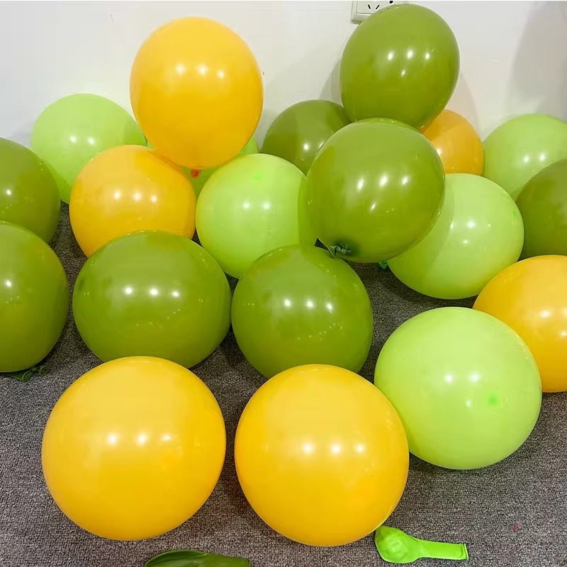 Στρογγυλά παχύτερα μπαλόνια λατέξ με θεματικό σχέδιο πράσινο δάσος, για διακόσμηση νηπιαγωγείου, σχολείου και καταστήματος