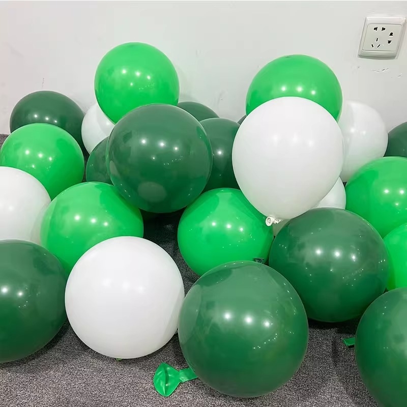 Στρογγυλά παχύτερα μπαλόνια λατέξ με θεματικό σχέδιο πράσινο δάσος, για διακόσμηση νηπιαγωγείου, σχολείου και καταστήματος