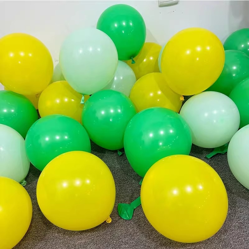 Στρογγυλά παχύτερα μπαλόνια λατέξ με θεματικό σχέδιο πράσινο δάσος, για διακόσμηση νηπιαγωγείου, σχολείου και καταστήματος