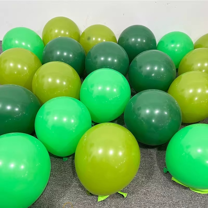 Στρογγυλά παχύτερα μπαλόνια λατέξ με θεματικό σχέδιο πράσινο δάσος, για διακόσμηση νηπιαγωγείου, σχολείου και καταστήματος