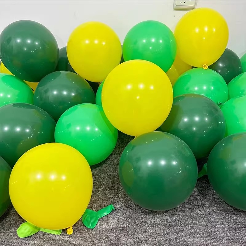 Στρογγυλά παχύτερα μπαλόνια λατέξ με θεματικό σχέδιο πράσινο δάσος, για διακόσμηση νηπιαγωγείου, σχολείου και καταστήματος