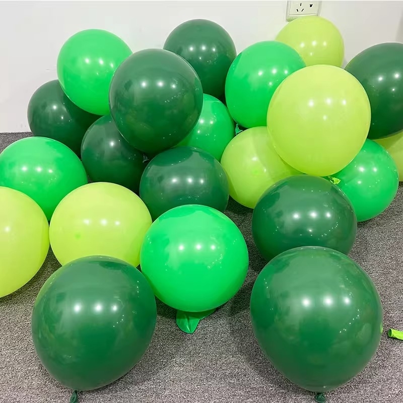 Στρογγυλά παχύτερα μπαλόνια λατέξ με θεματικό σχέδιο πράσινο δάσος, για διακόσμηση νηπιαγωγείου, σχολείου και καταστήματος