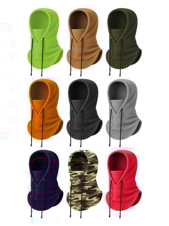 Dviračių veido kaukė su fliso įdėklu, poliesterio audinys, vėjo atspari, su raišteliu, unisex