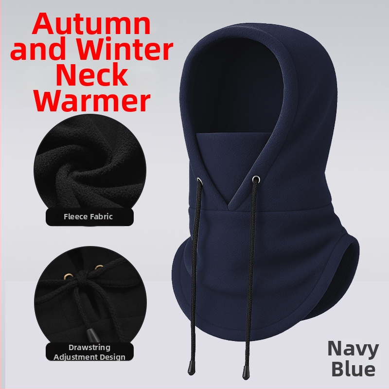 Dviračių veido kaukė su fliso įdėklu, poliesterio audinys, vėjo atspari, su raišteliu, unisex