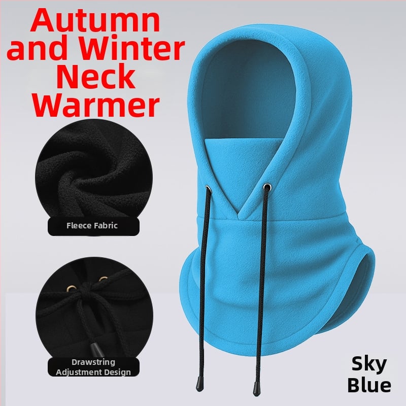 Dviračių veido kaukė su fliso įdėklu, poliesterio audinys, vėjo atspari, su raišteliu, unisex