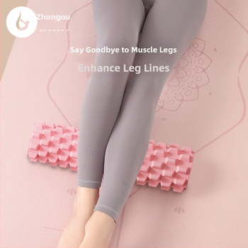 Jóga oszlop - masszázs hengert tömör habból izomlazításhoz, Wolftooth textúra