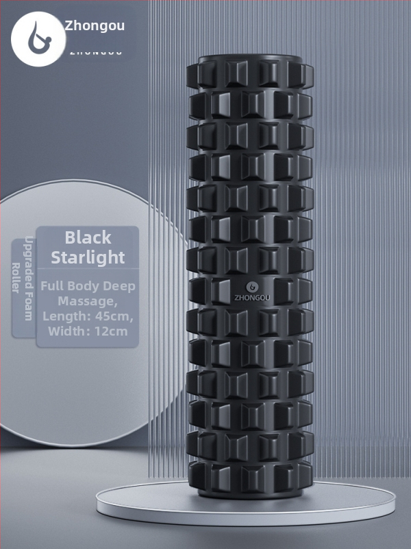 Jóga oszlop - masszázs hengert tömör habból izomlazításhoz, Wolftooth textúra