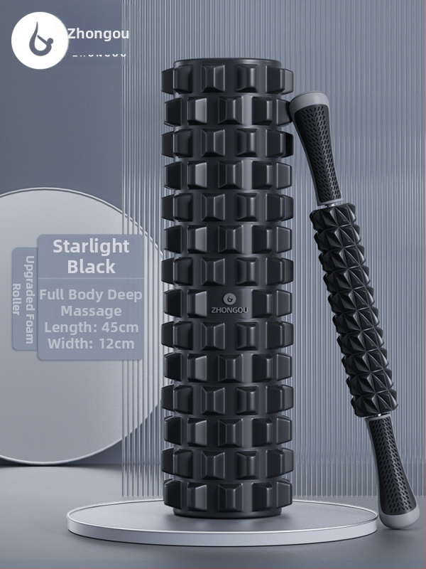 Jóga oszlop - masszázs hengert tömör habból izomlazításhoz, Wolftooth textúra