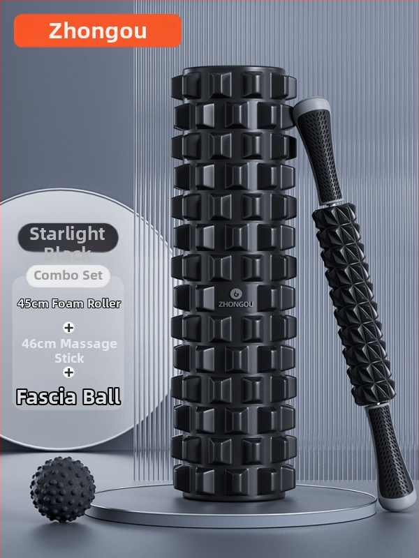 Jóga oszlop - masszázs hengert tömör habból izomlazításhoz, Wolftooth textúra