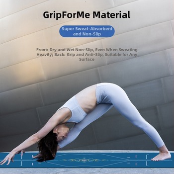 Йога мат PU естествен каучук, противохлъзгаща повърхност, цветен принт, за начинаещи, домашна фитнес тренировка