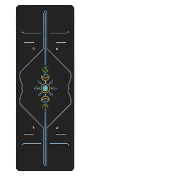 Йога мат PU естествен каучук, противохлъзгаща повърхност, цветен принт, за начинаещи, домашна фитнес тренировка