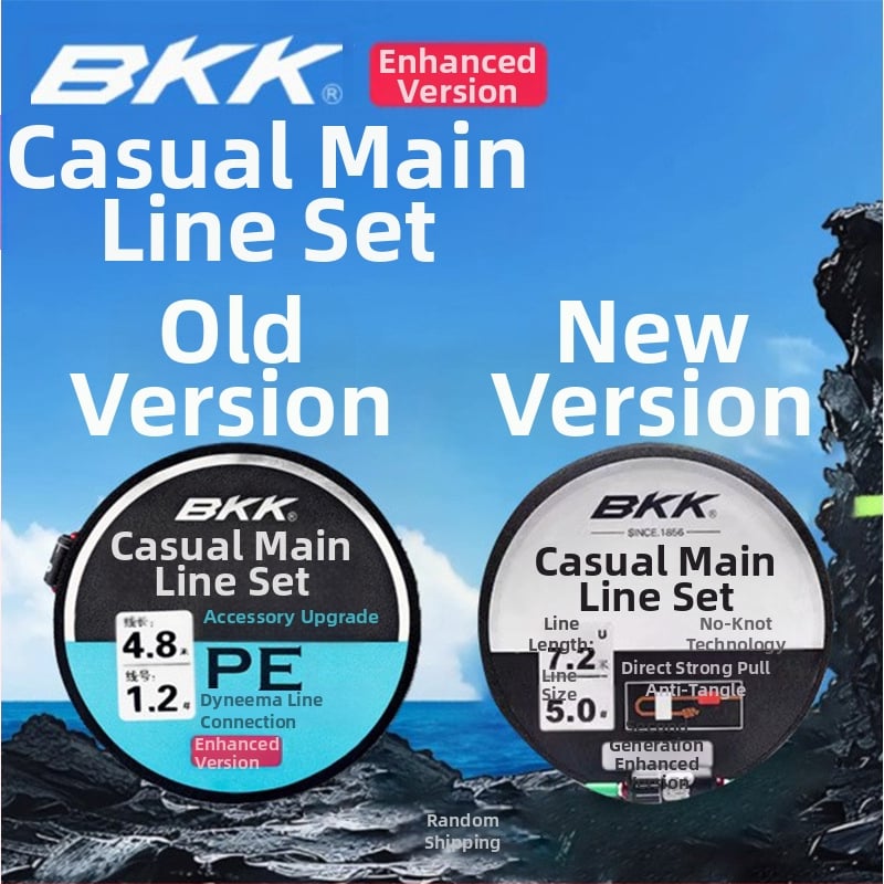 Nailoninės pagrindinės linijos rinkinys, be mazgų, ilgis 3,6–8,1 m, skirtas laisvalaikio žvejybai Black Pit