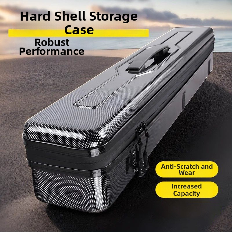 Морска риболовна чанта с твърд корпус, пластмасова конструкция, водоустойчива, с много отделения за примамки, въдици и принадлежности