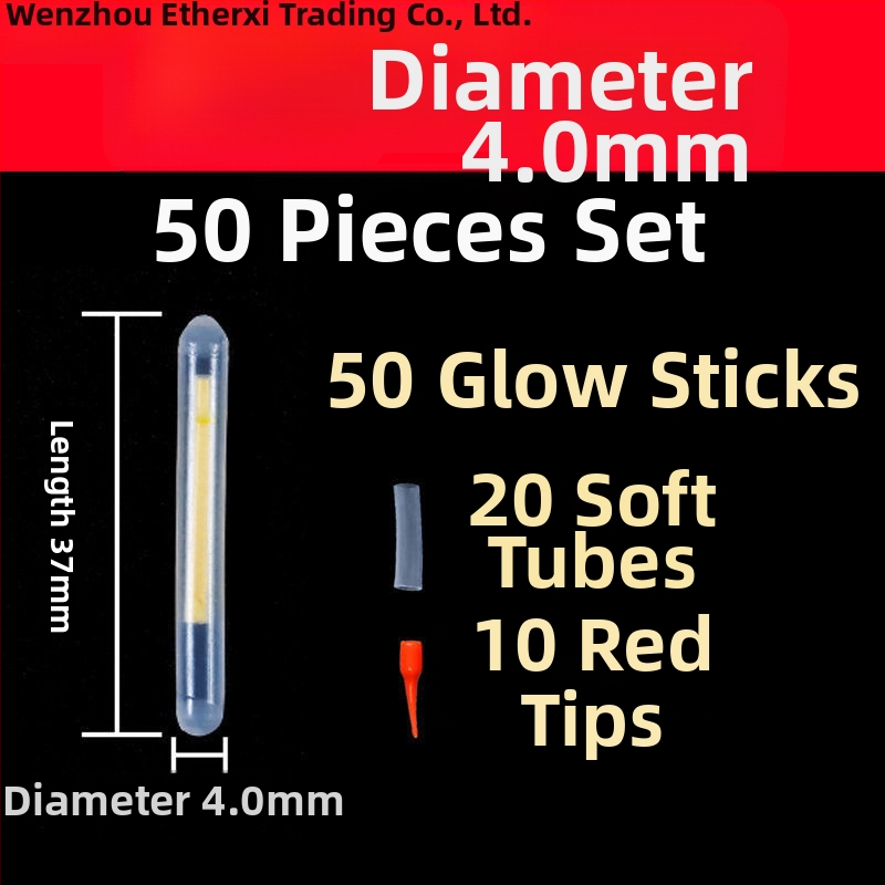 Glow Stick za ribolov – fluorescencijska plutva s držačem kartice, ultra jasna, Xiaoduo