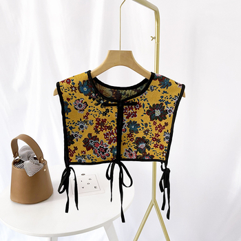 Унисекс бродиран шал-вест – полиестер, винтидж етничен стил, флорална шарка, зима/пролет/есен