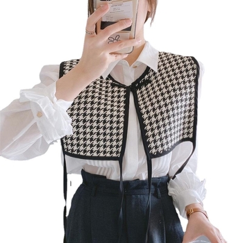 Унисекс бродиран шал-вест – полиестер, винтидж етничен стил, флорална шарка, зима/пролет/есен