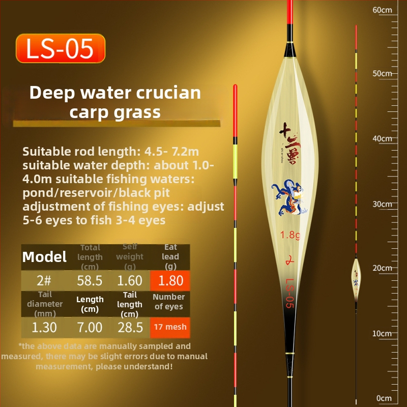 Vertical Drift Float - Lao Lu Brand, Reed Material, Fishing Floats and Buoys