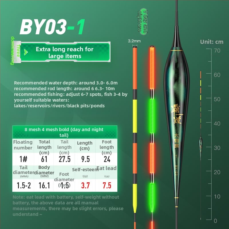 Jiajiaoni Sjajna Svijetleća Pluta Za Velike Šarane | Plastika, Vertikalni Drift