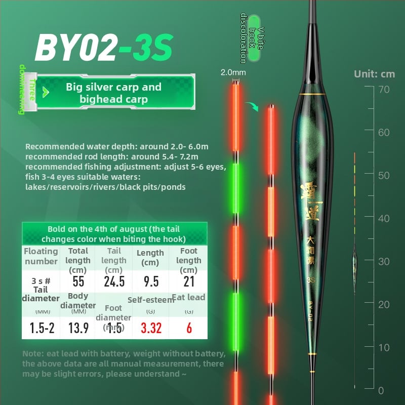 Jiajiaoni Sjajna Svijetleća Pluta Za Velike Šarane | Plastika, Vertikalni Drift