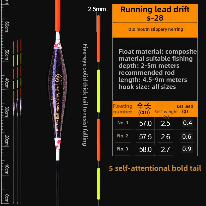 Függőleges sodrású horgászúszó Spirit dragon supreme, Nano anyag, Linxiang eredet