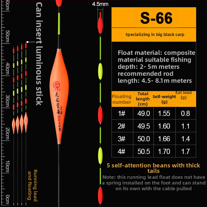 Függőleges sodrású horgászúszó Spirit dragon supreme, Nano anyag, Linxiang eredet