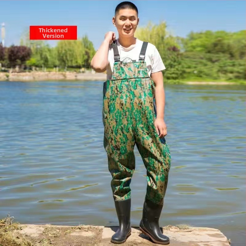 PVC žvejybos kelnės, atsparios dilimui, atsparios vandeniui, su 1 kišene su gaubteliu, prekinis ženklas Trustworthy beauty