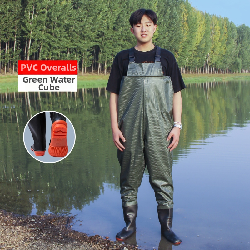 PVC žvejybos kelnės, atsparios dilimui, atsparios vandeniui, su 1 kišene su gaubteliu, prekinis ženklas Trustworthy beauty