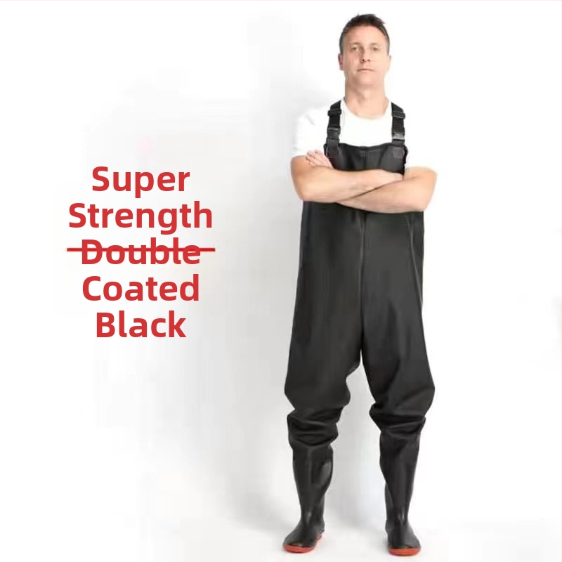 PVC žvejybos kelnės, atsparios dilimui, atsparios vandeniui, su 1 kišene su gaubteliu, prekinis ženklas Trustworthy beauty