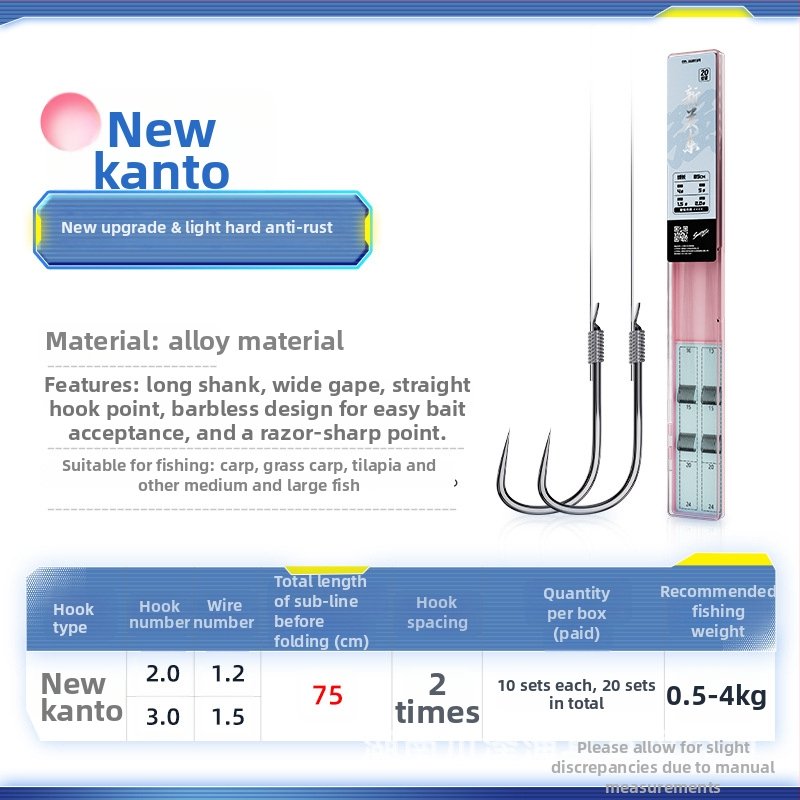 Kawasawa Naujasis Kantō Žvejybos Ąkštis Žuvims, Be Dantų, Ežero Žvejybai, Dėžė Su 100 Dėžučių