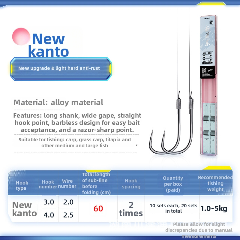 Kawasawa Naujasis Kantō Žvejybos Ąkštis Žuvims, Be Dantų, Ežero Žvejybai, Dėžė Su 100 Dėžučių