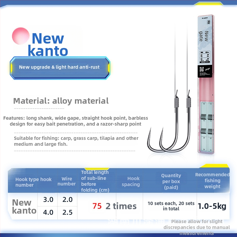 Kawasawa Naujasis Kantō Žvejybos Ąkštis Žuvims, Be Dantų, Ežero Žvejybai, Dėžė Su 100 Dėžučių