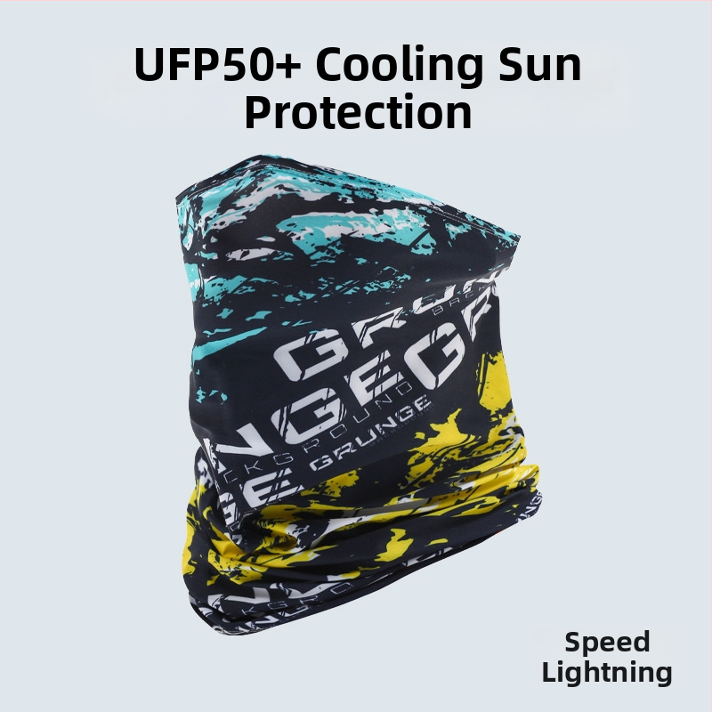 Nyári napvédő ujjvédő készlet maszk és karvédőkkel kerékpározáshoz és horgászathoz, légáteresztő, gyorsan száradó poliészter, kamuflázs, tavasz 2025
