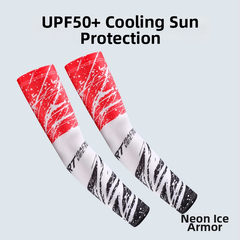 Nyári napvédő ujjvédő készlet maszk és karvédőkkel kerékpározáshoz és horgászathoz, légáteresztő, gyorsan száradó poliészter, kamuflázs, tavasz 2025