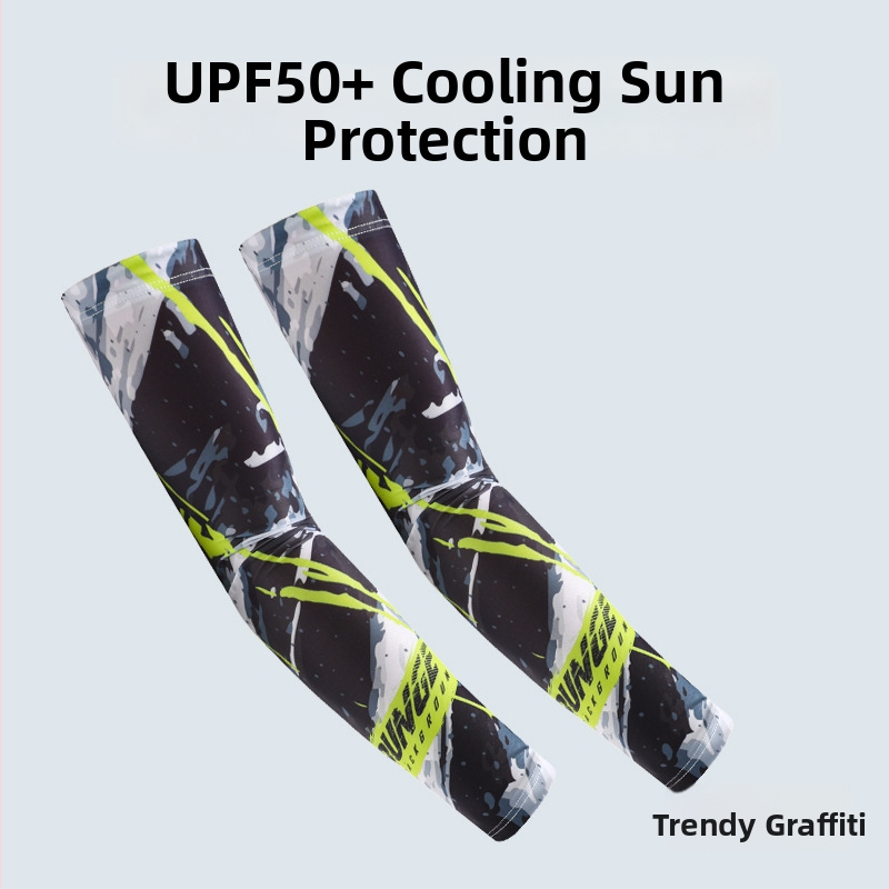 Nyári napvédő ujjvédő készlet maszk és karvédőkkel kerékpározáshoz és horgászathoz, légáteresztő, gyorsan száradó poliészter, kamuflázs, tavasz 2025