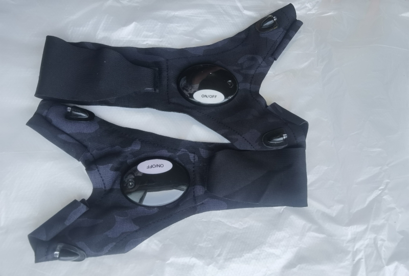 Jiugu LED γάντια αλιείας – ελαστομερή ύφασμα, LED με μπαταρία, αναπνεόμενα γάντια για νυχτερινό ψάρεμα, εμβέλεια κάτω από 50 μ