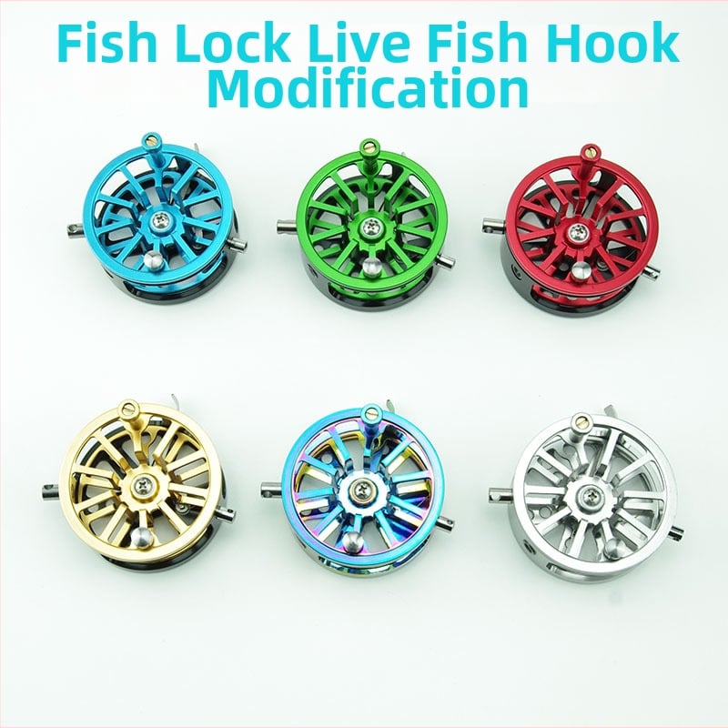 Žuvies užrakinimo ratas – nerūdijantis plienas ir aliuminio lydinys, nešiojamas, DIY suderinamas, pakuotė 30 vnt.